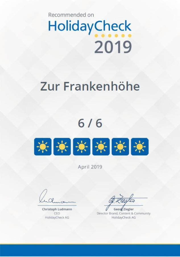 Zur Frankenhoehe Marktbergel Dış mekan fotoğraf